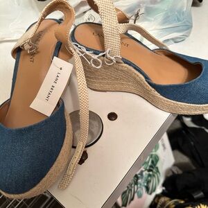 Size 8 denim wedges